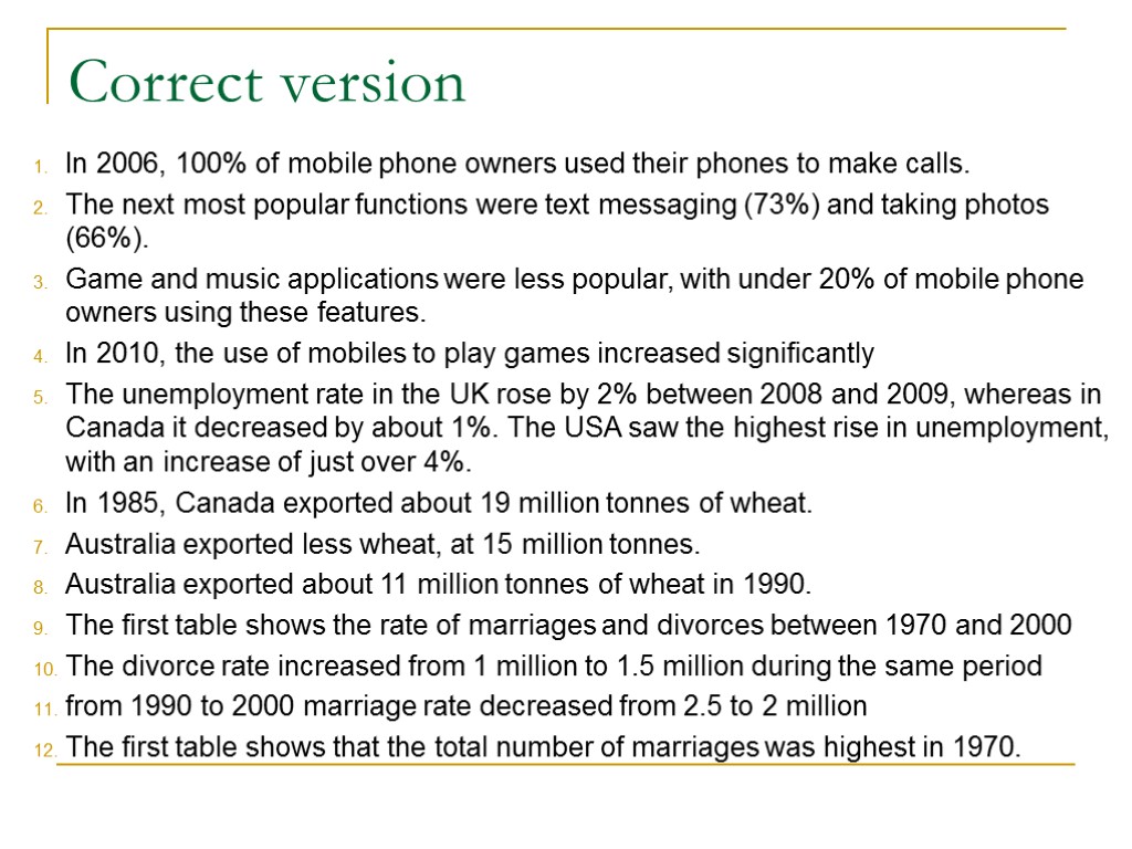 In 2006, 100% of mobile phone owners used their phones to make calls. The